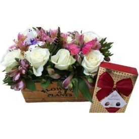 אדנית פרחים ושוקולד אדנית פרחים ושוקולד