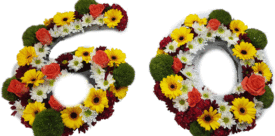 סידור פרחים בצורת מספרים